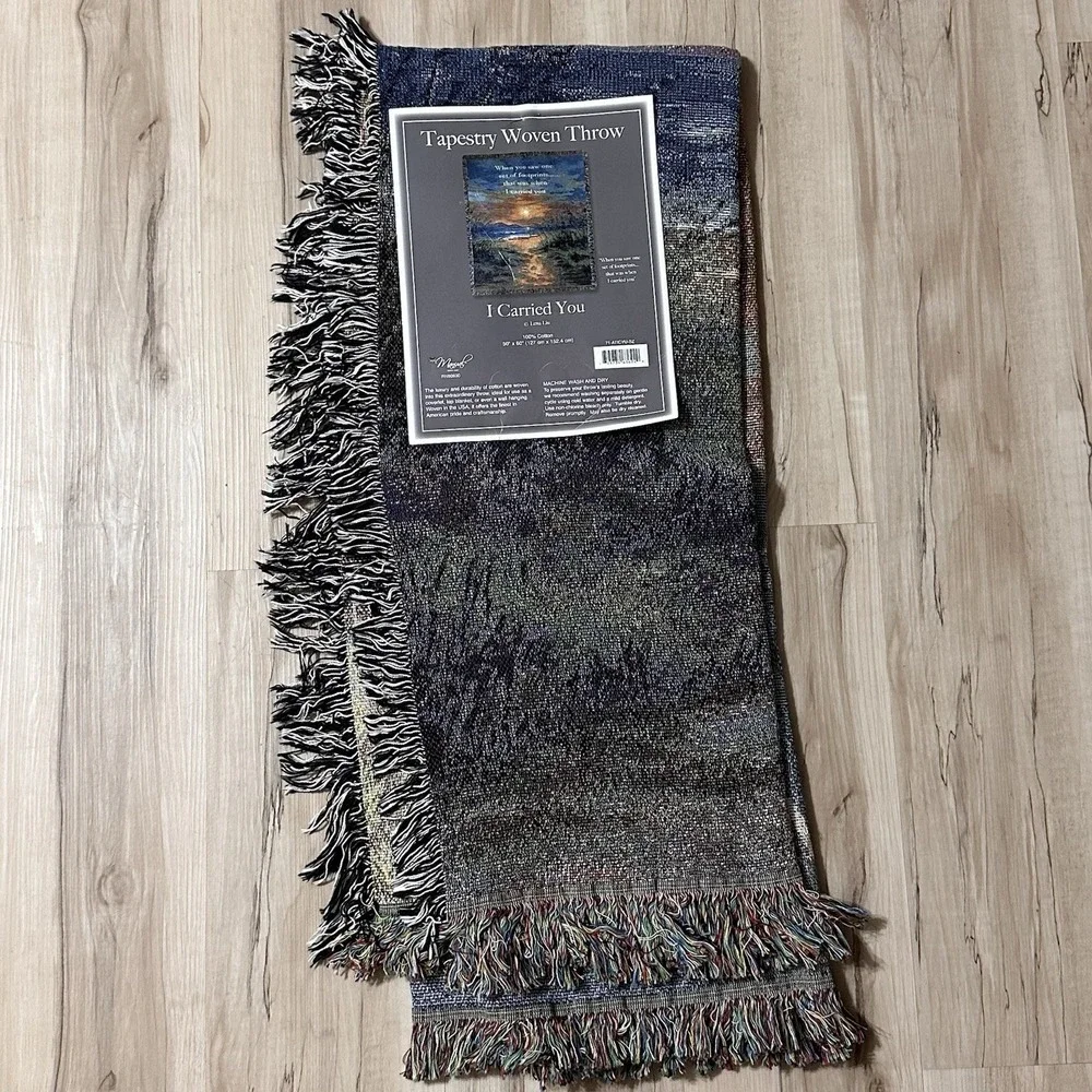 I Carried You Inspirational‎ Throw Blanket Lena Liu 50